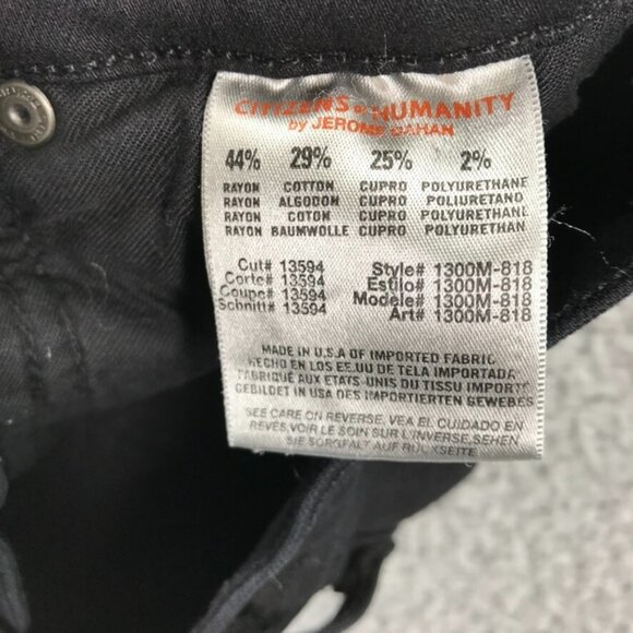 COH Womens Size 28‎ Avedon Slick Skinny Leg Black Stretch Denim Mid Rise Jeans - Picture 10 of 16